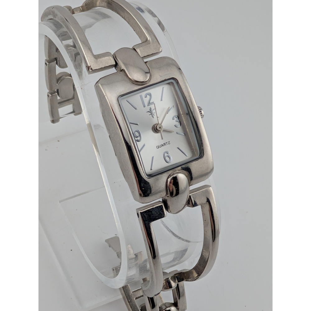 Cannes‎ Watch Women 19mm Silver Case 6.75" Band- New Battery